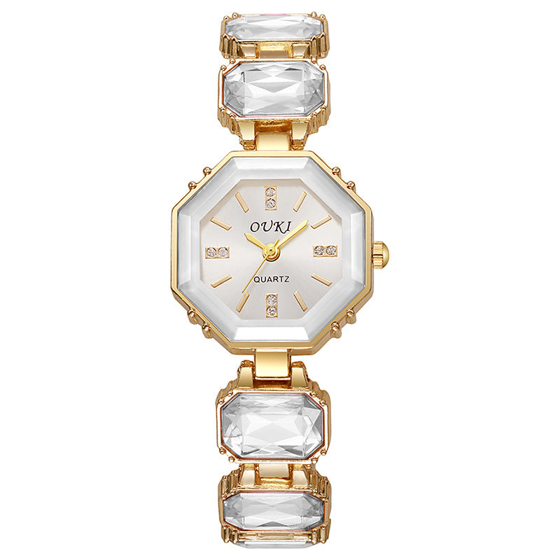 foreign trade octagonal bracelet watch women's fashion casual watch women's watch diamond-encrusted british watch manufacturer wholesale