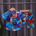 0-4 years old kids' summer short-sleeve set: boys' printed shirt 2-piece outfit, southeast asian style children's clothing for boys