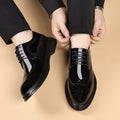 Plus size summer leather shoes for men, 2025 new business formal brogue british casual men's shoes