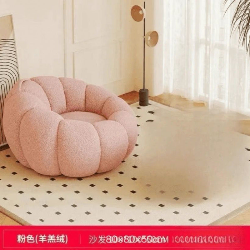 Cream lazy pumpkin tatami Internet celebrity living room small apartment rotating single sofa balcony bedroom leisure chair