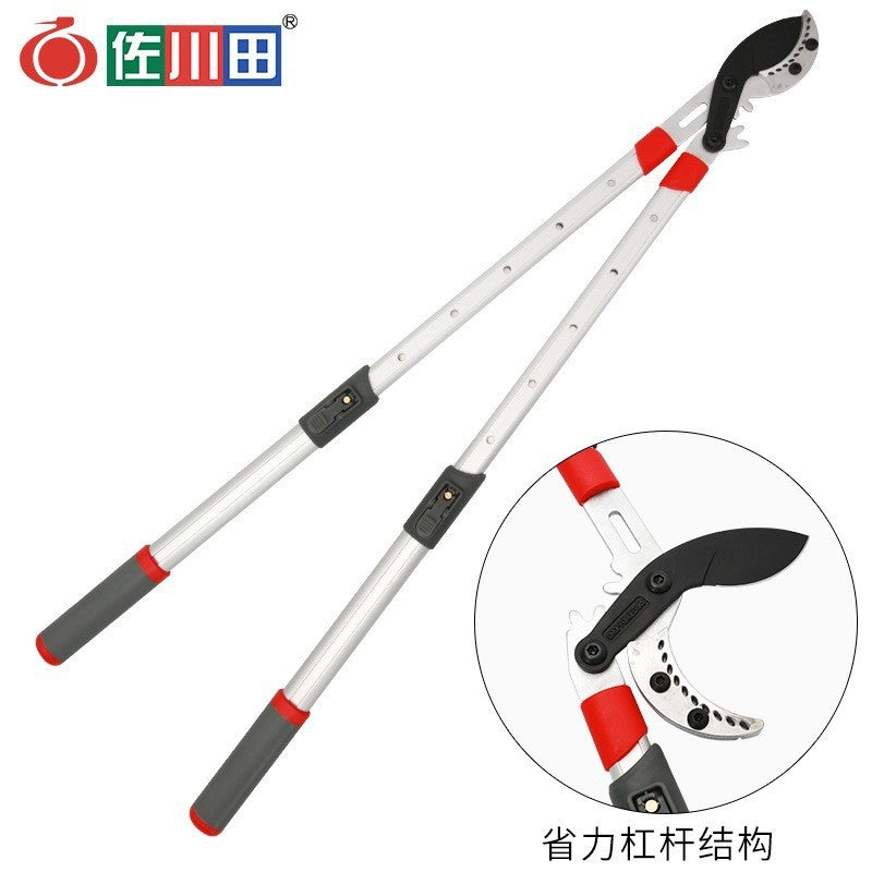 Sakawada 8855 Garden telescopic pruning shears, vigorous shearing, labor-saving rough shears, forging large opening blades