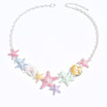 Wholesale seashell necklaces: european & american style starfish pearl choker - high-end beachy macaron pendant accessories for women's sweaters
