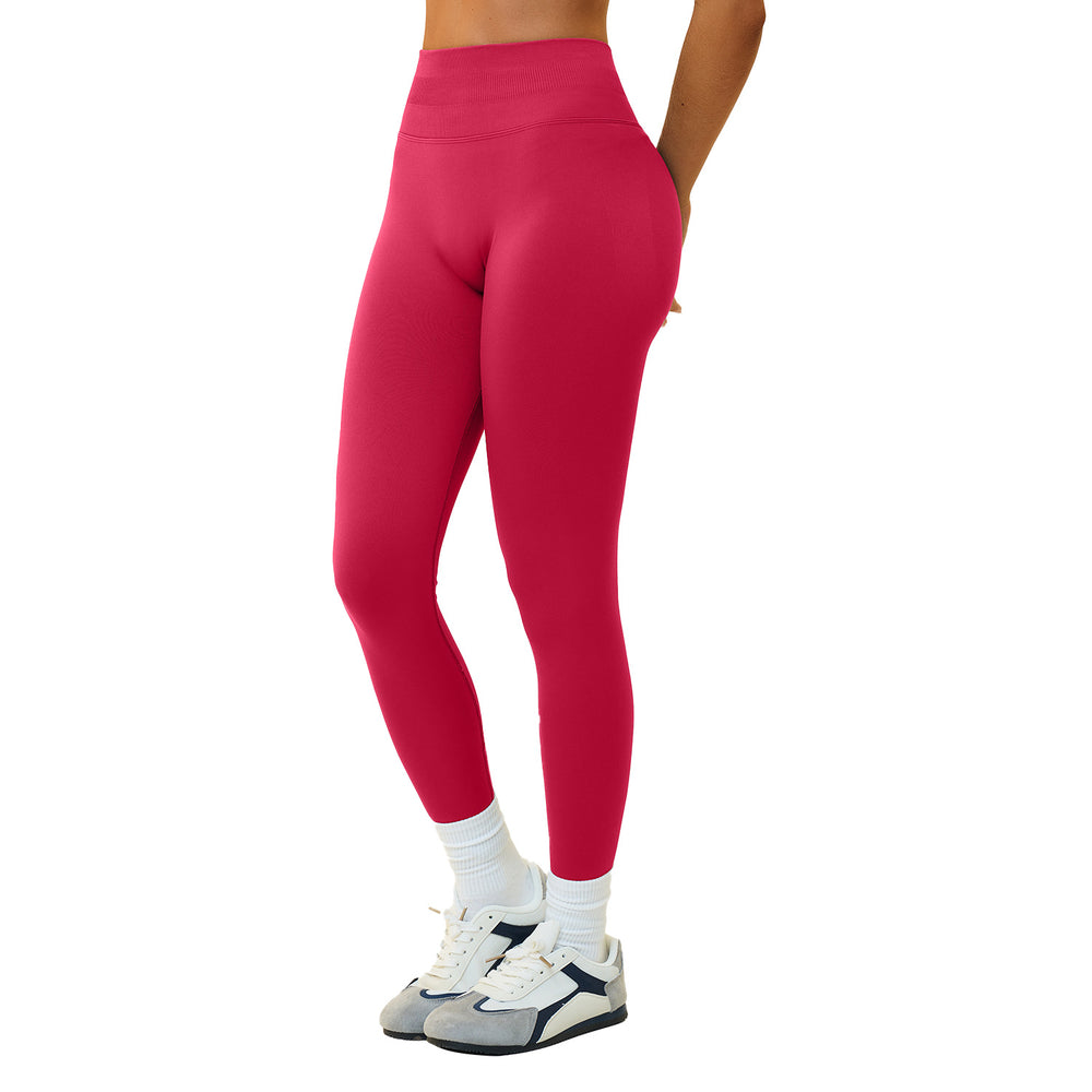 Seamless cross-border yoga pants - no-show peach lift, high-waisted, tight-fitting leggings with high elasticity - style 2557