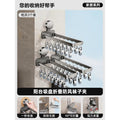 Suction cup for drying socks handy gadget balcony for home windproof stainless steel socks drying rack foldable multi-clip clothes hanger