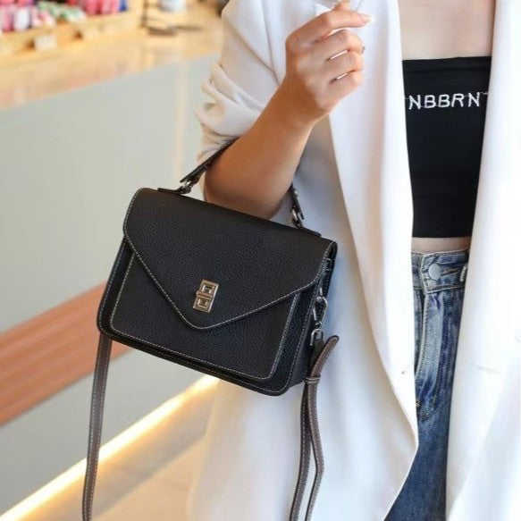 Togo pattern cowhide small square bag for women 2023new arrival women's genuine leather bag work clothingcasualeasiest for match shoulder crossbody bag