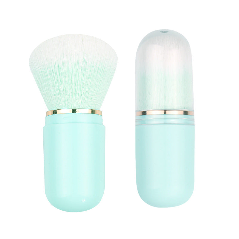 Sujilian new arrival single makeup brush retractable mini capsule brush travel portable loose powder blush makeup brush