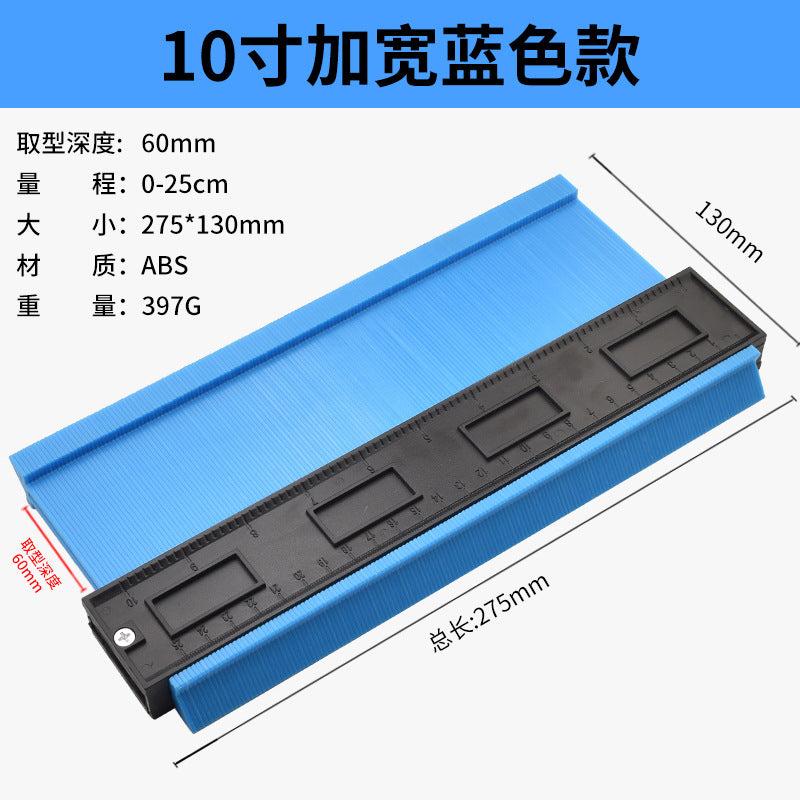 Multi-functional profile gauge for arching, mold taking, contouring, and measuring: ideal for plaster lines, decorative arcs, tile installation, and irregular woodworking