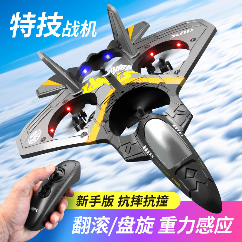 v18 remote control stunt foam fighter gravity sensing kids' quadcopter drone toy for boys