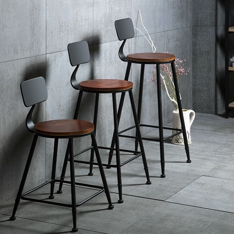 American bar chair modern casual high back chair solid wood retro high iron bar chair bar chair none