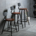 American bar chair modern casual high back chair solid wood retro high iron bar chair bar chair none