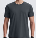 New arrival: cross-border, skin-friendly, quick-dry men's crew neck t-shirt - perfect for sports, casual wear, and versatile use: basketball, tennis, hiking, and commuting