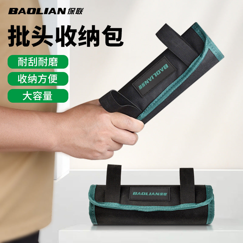 Roll tool bag bit electrician small portable abrasion resistant waist bag abrasion resistant cosmetics bag multifunctional satchel roll bag