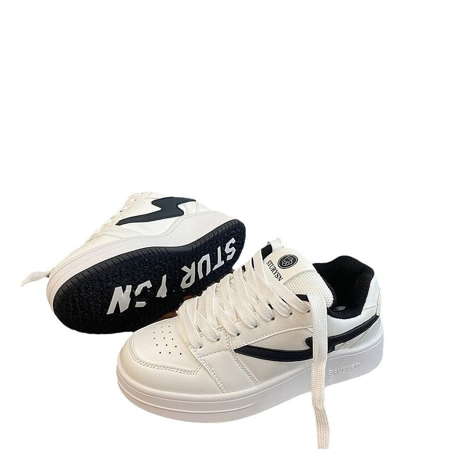 Korean style niche design retro student casual unisex couple skate shoes ins street style versatile flat bottom sneakers