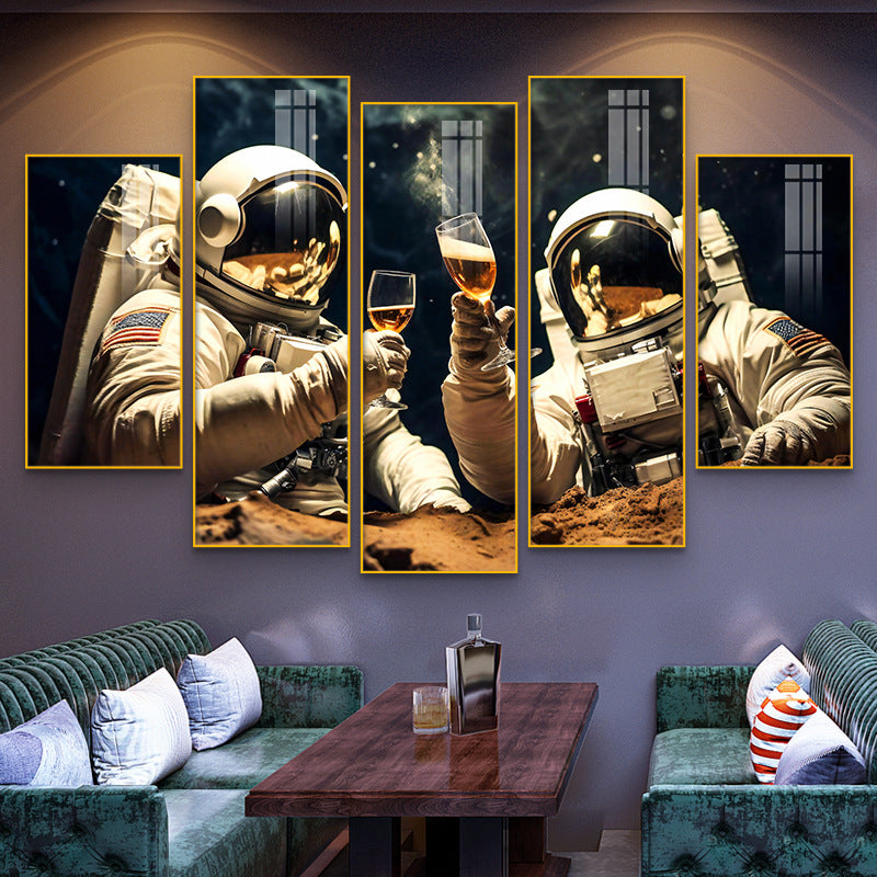 Bar wall decoration painting astronauts astronauts KTV background wall hanging painting Qingba pub nightclub box mural