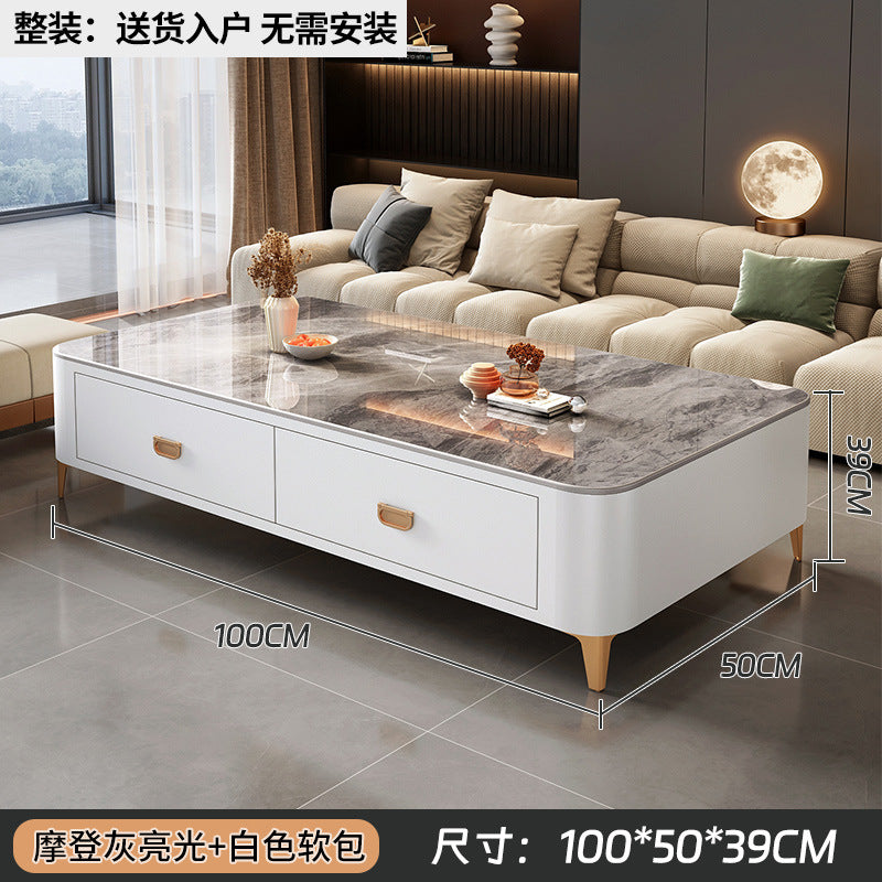 Accessible luxury solid wood coffee table small apartment living room for homecasual modern tea table new arrival small apartment office small table