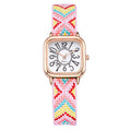 New women's watches live stream new women's woven strap quartz watch fashion cross-border wholesale
