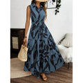 Shipped:  hot-selling women's printed maxi dress for european and american cross-border e-commerce independent stores - export quality
