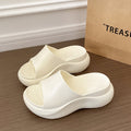 2026 new eva slippers for women, thick-soled height increasing summer outdoor wear, "stomping on shit" comfort, premium one-strap sandals