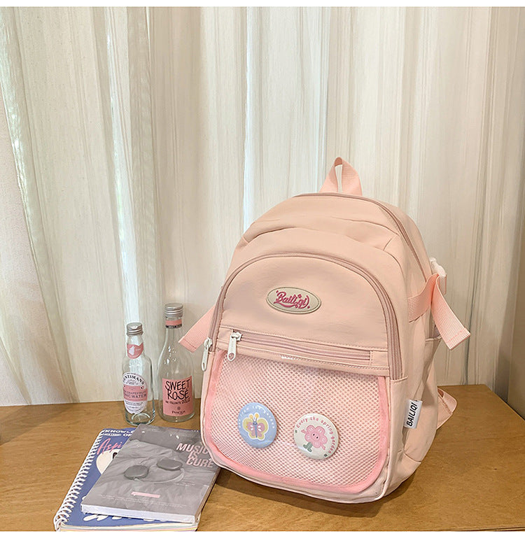 Backpack for girls, college students, cute, good-looking, painful bag, 2025 new arrival, high school students, large capacity backpack