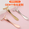 Wholesale large t-shaped facial massage roller, cosmetics essence infusion wand, golden face slimming beauty eye cream applicator