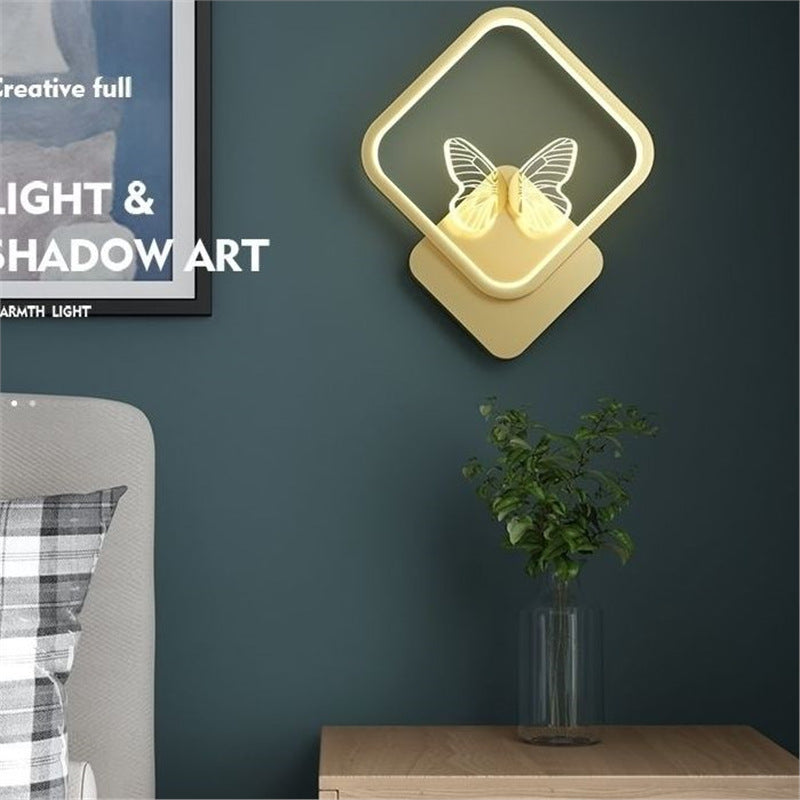 Led energy-saving nordic bedroom wall lamp stylish creative aisle corridor living room study antler wall lamp wall light luxury