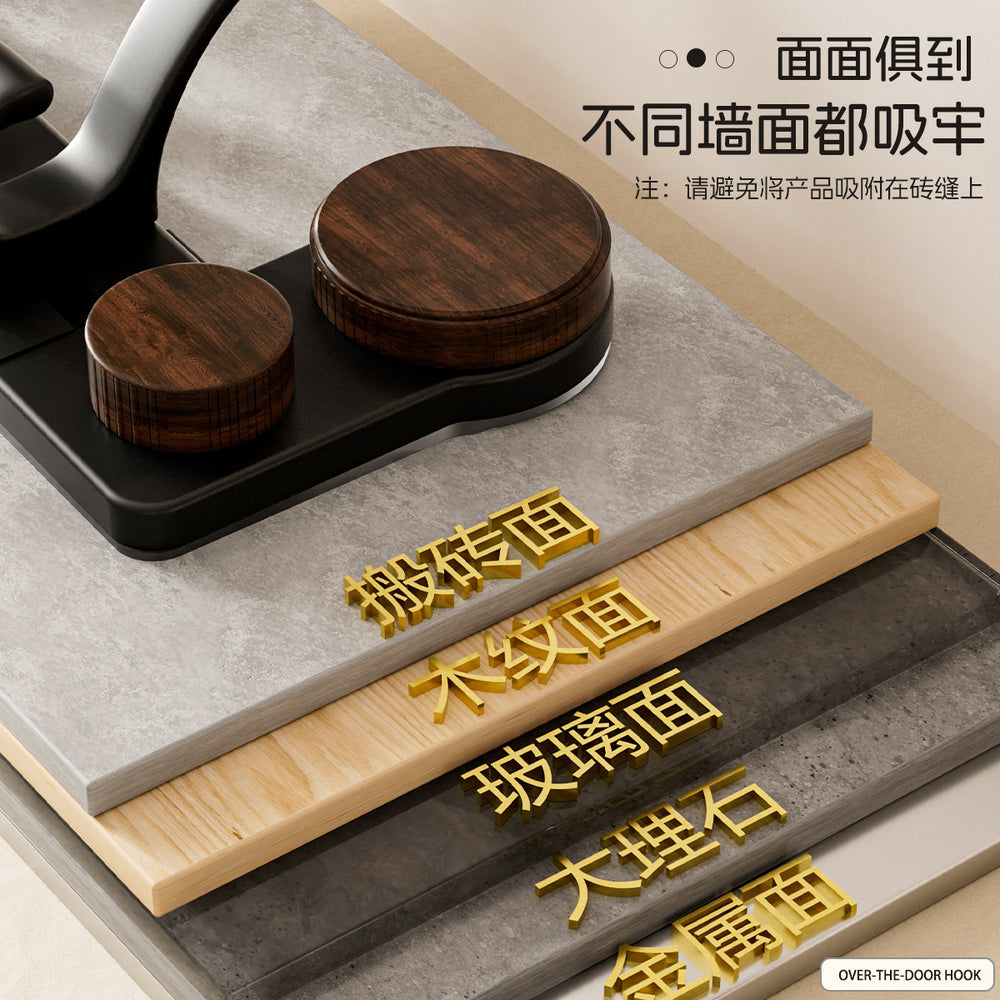 Suction cup door rear hook, no punching, strong load-bearing, vintage style bathroom adhesive coat hook, coat rack, traceless adhesive hook