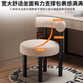 Italian normcore dining chair designer study stainless steel small fat chair fabric restaurant bar chair backrest classyaccessible luxury