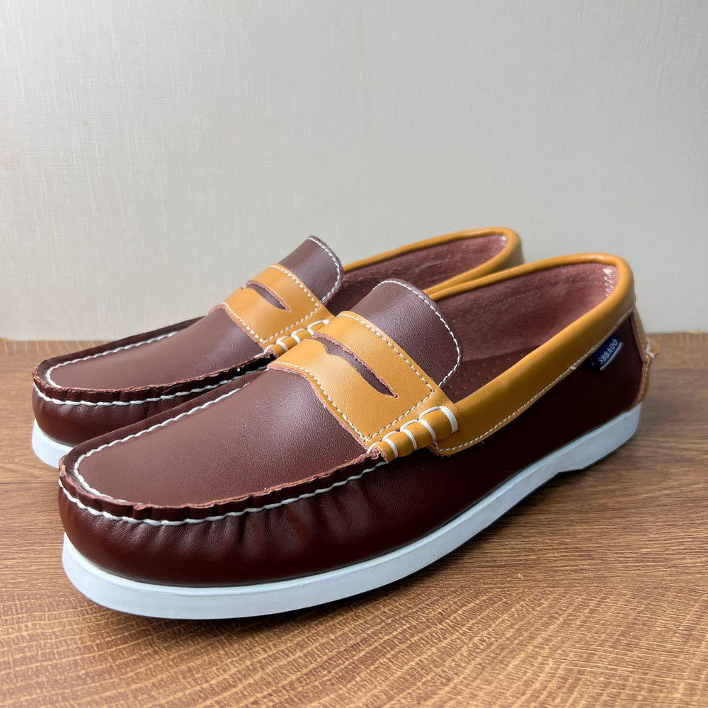 Sailboat shoes men's low-top casual leather shoes slip-on flats shoes easiest for matchtrendy lazy shoes cross-border handmade shoes real shots