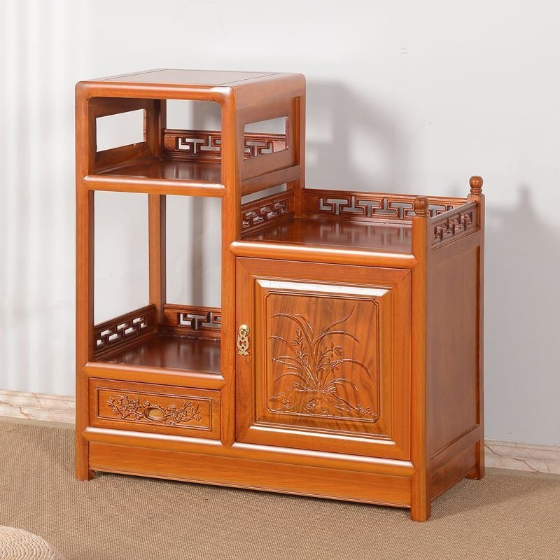 Living room tea cabinet old elm chinoiserie tea table solid wood sideboard sofa side cabinet restaurant wine cabinet locker