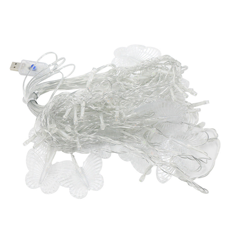 LED butterfly ice bar light interior decoration curtain light living room atmosphere flash light low pressure lights string snowflake ice bar light