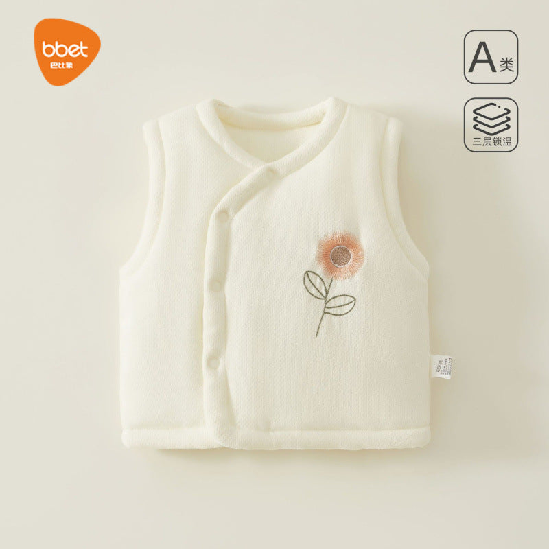Babibele newborn vest - autumn/winter thickened baby warm vest, children's lightweight cotton waistcoat, quilted outerwear, cute design