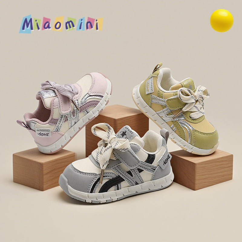 Autumn new arrivals: toddler shoes, kids' shoes, boys' and girls' leather breathable sneakers, girls' korean style agnes shoes, ages 1-3