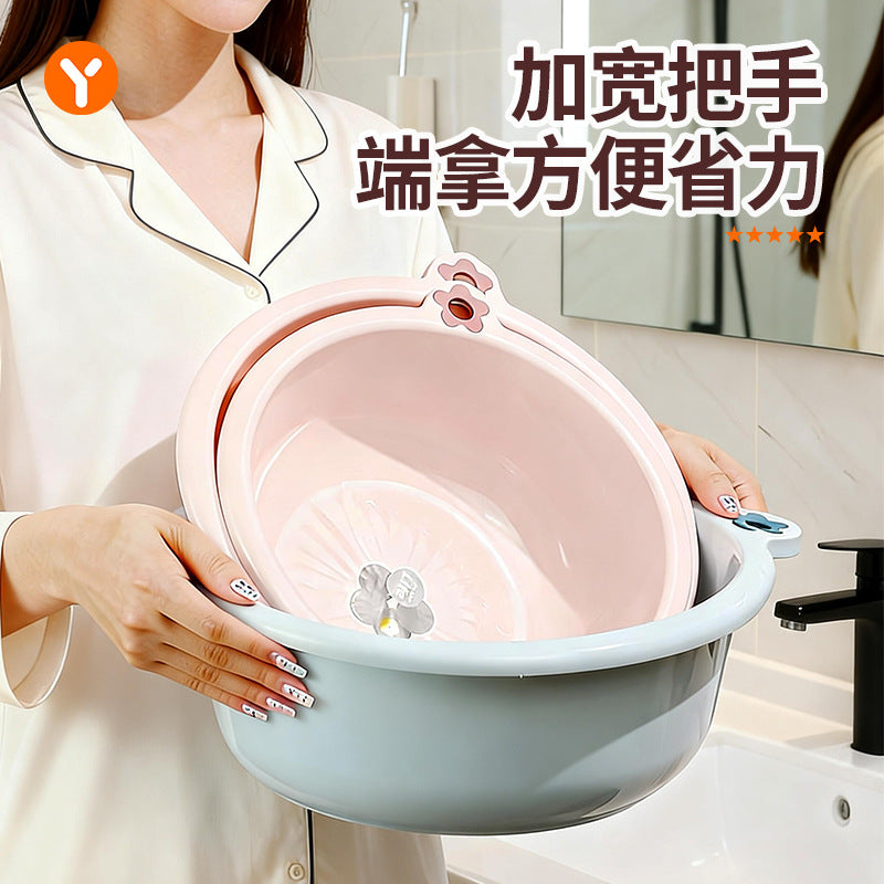 Washbasin for homethickened hanging plastic wash basin for washing vegetables and butt, durable large and small laundry and foot washing basin