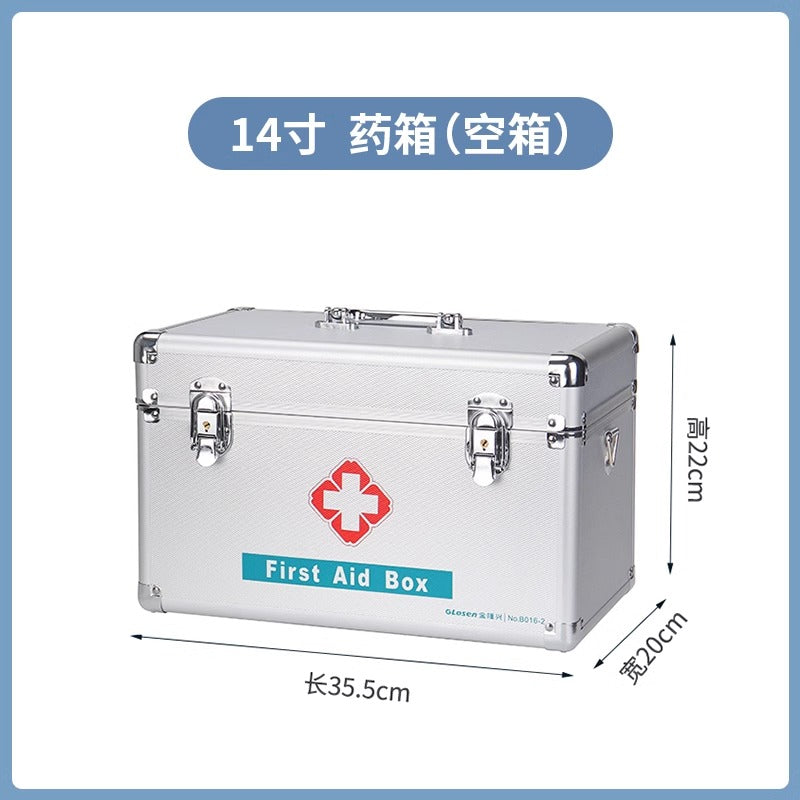 Aluminum alloy medical box, household multi-layer storage box, doctor's visit box, first aid box, small emergency medical box