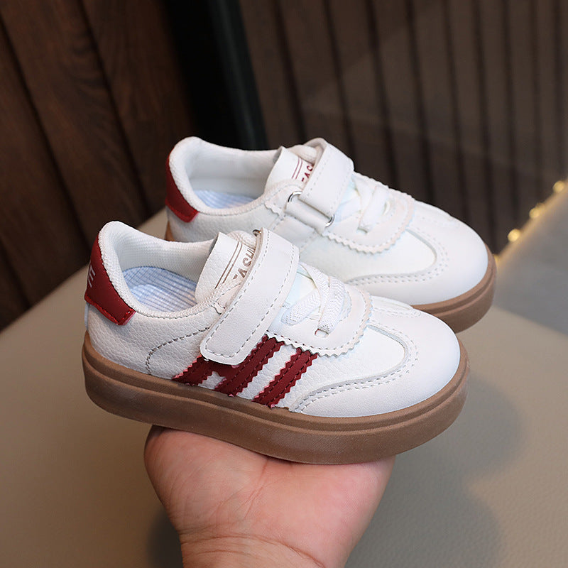 Kids german training shoes  spring boys sports shoes casual sneakers girls white shoes soft bottom baby agan shoes