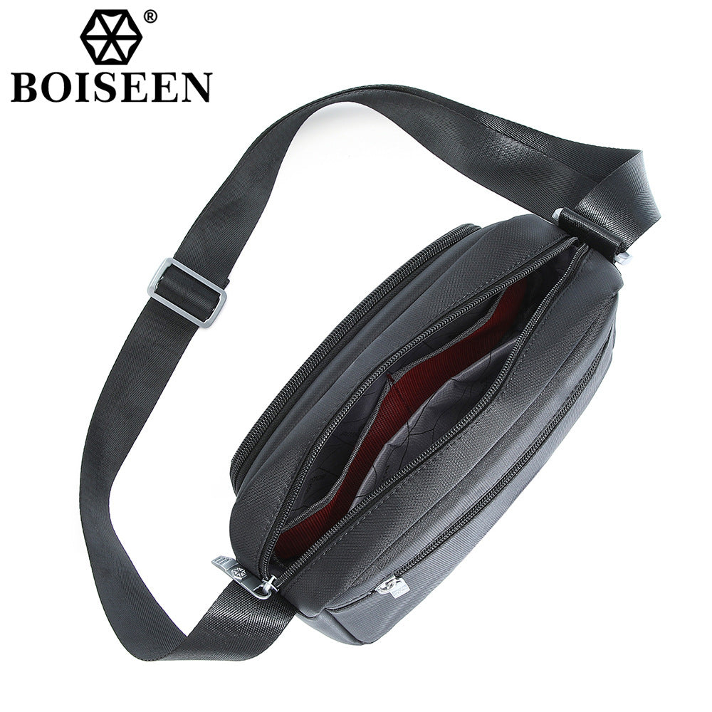 Boiseen2023 new men's shoulder bag  large-capacity business travel waterproof men's messenger bag wholesale