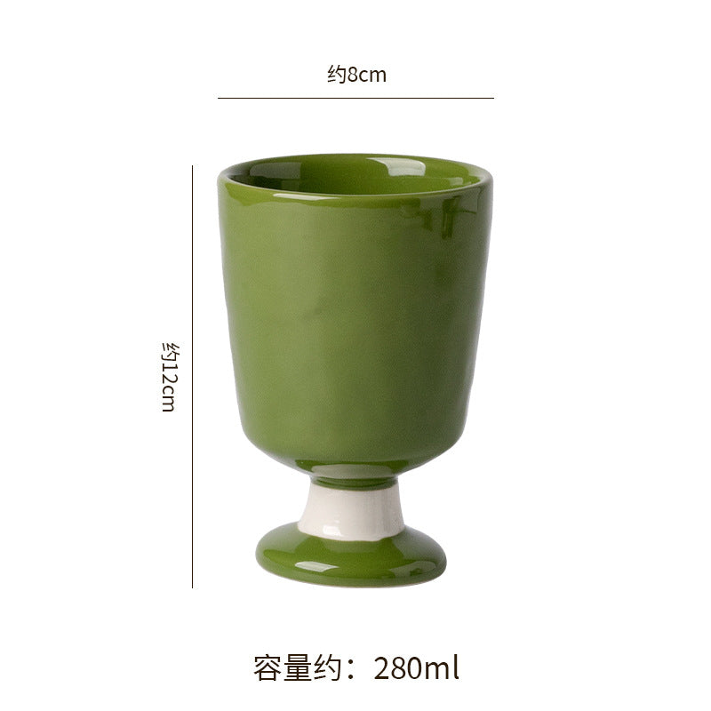 Stylishins high-looking mug household water cup goblet ceramic coffee cup couple christmas gift cup