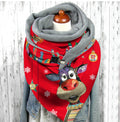 Export fashion buckle imitation cashmere printing scarf long scarf triangle scarf