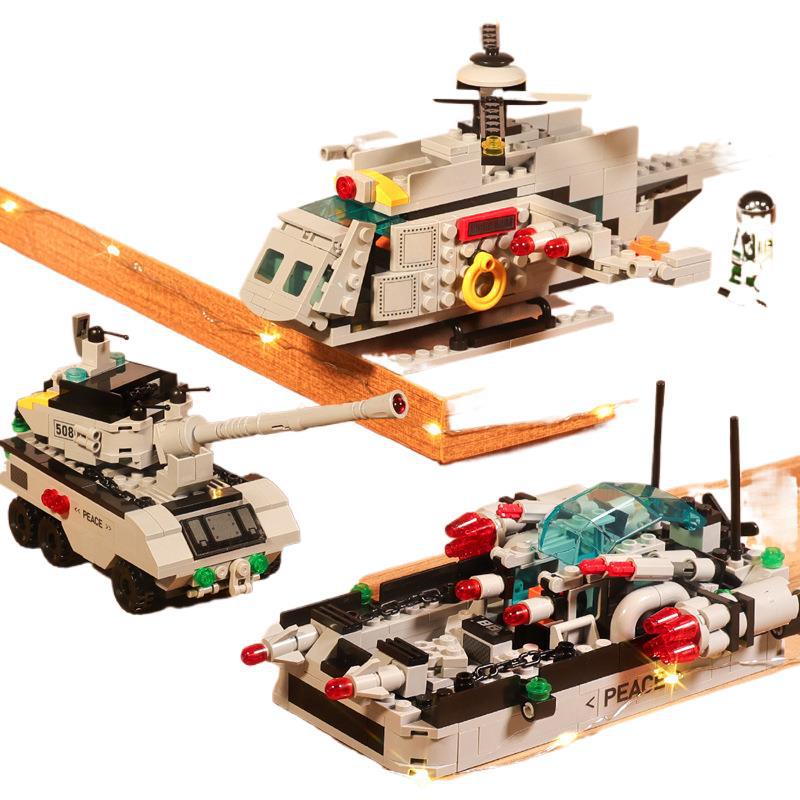 Large aircraft carrier Chinese building block assembly toy boy educational warship June 1 Children's Day gift 6-12 years old