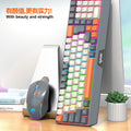 Leikui r908 wireless bluetooth office & entertainment dual-mode colorful keyboard and mouse combo - stylish office set