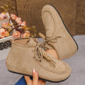 Exportautumnew arrivalfashiontasseltie backflatshidden heelflats women's boken shoeseasiest for matchcasualflats