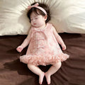 Summer hanfu cheongsam dress - vintage chic baby princess gown - first birthday outfit - chinese style baby girl dress - a-line skirt