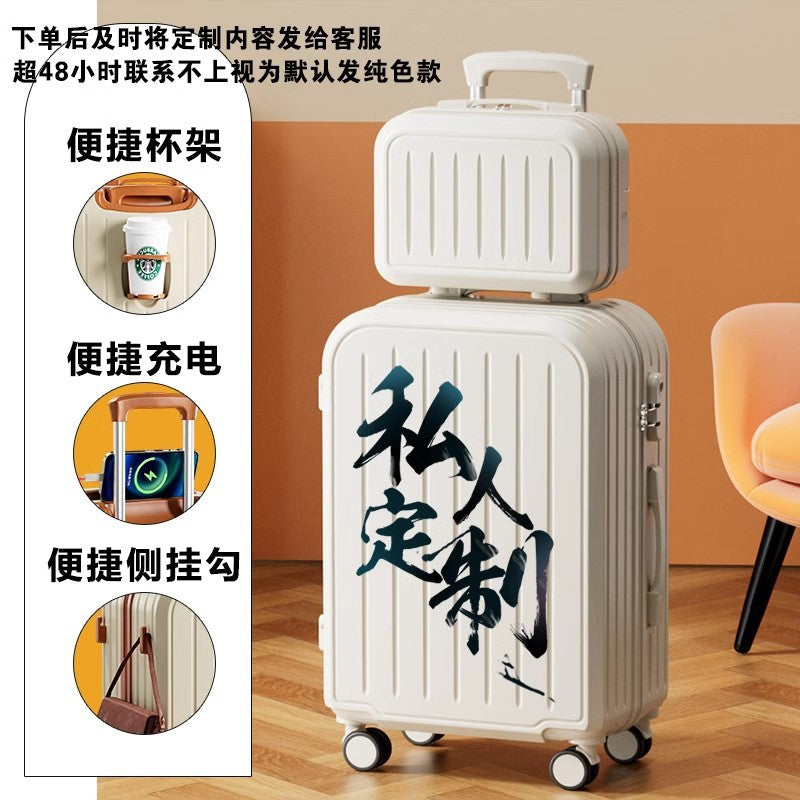 Multifunctional suitcase women's 2024 new small boarding travel large capacity 20-inch trolley case password box can be determined