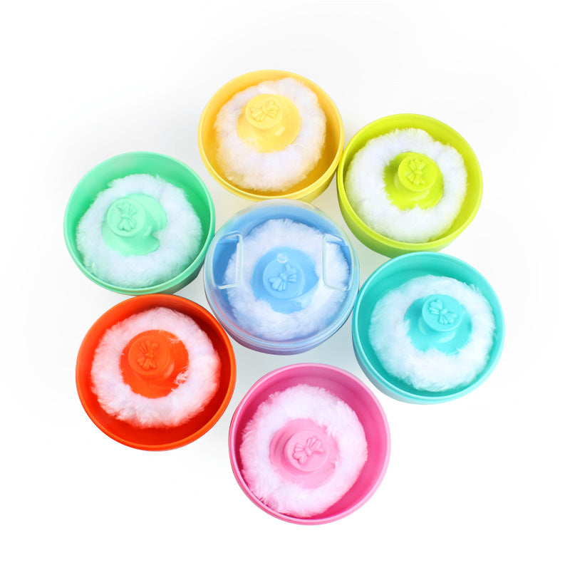 Baby puff box storage portable single package loose powder transparent dustproof baby powder pp box maternal and infant products