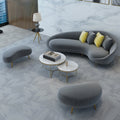 Minimalist modern three-seater moon sofa office set - business reception creative sofa and coffee table combination