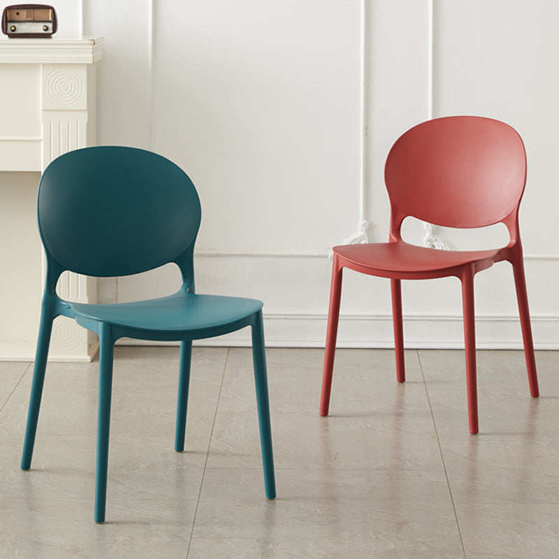 Stackable plastic dining chairs - home, backrest, nordic light luxury style - outdoor restaurant, bubble tea shop, food stall, commercial use