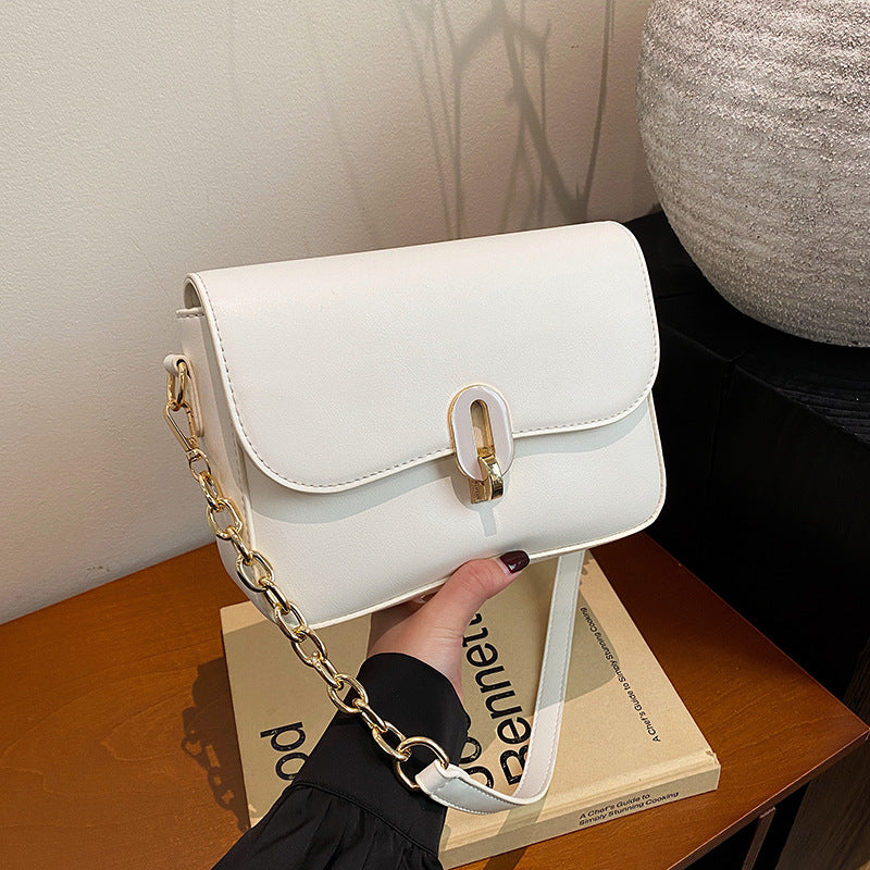 Fashion foreign style bag women's wholesale new simple casual commuter shoulder bag  trend solid color messenger bag