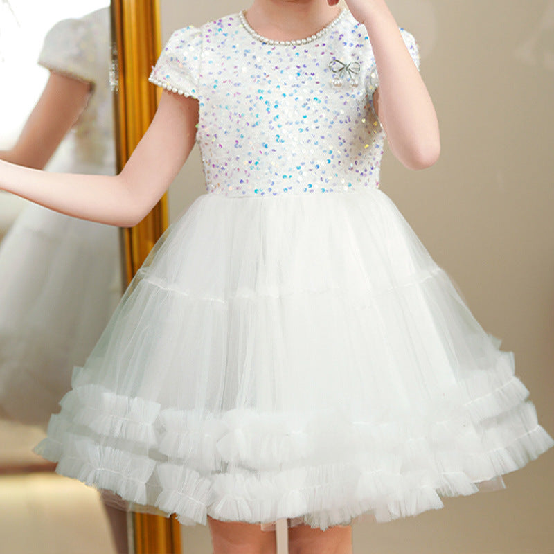 Girls' export-grade tutu princess dress - unique, light luxury style for birthday parties and performances (ages 3-12)