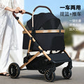 Pet stroller - lightweight, foldable, detachable, for dogs and cats - outdoor pet pushchair, adjustable height, large capacity