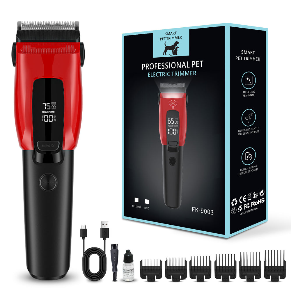 Dog hair shaver large pet dog three-speed professional hair clipper electric clipper cat teddy electric clipper lighting